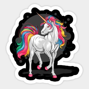 Uncorn full color rainbow Sticker